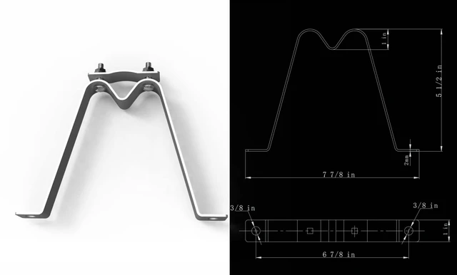 Alt view image 2 of 4 - Heavy Duty Wall Mount 5 1/2" Stand Off Wall Mast Mount