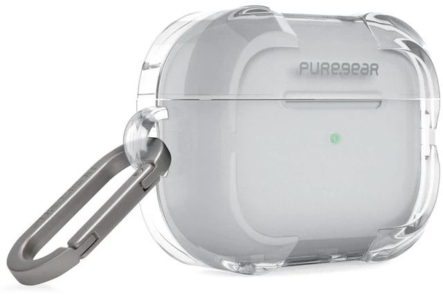 Main image of Rugged Heavy-Duty Case + Carabiner for AirPods Pro 2nd/1st Generations, Military Tested and Approved, Durable Scratch Resistant TPU, Includes Convenient Carbiner Clip, LifetimeWarranty, Clear