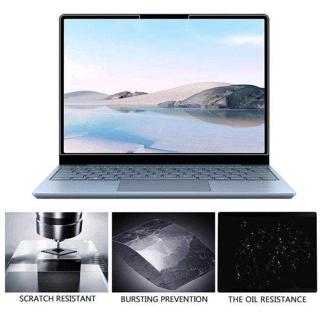 Alt view image 4 of 7 - Tempered Glass Screen Protector for Surface Laptop Go 2 12.4 inch 2022, 9H Hardness, Scratch Resist,HD Transparent, Also For Microsoft Surface Go 2020