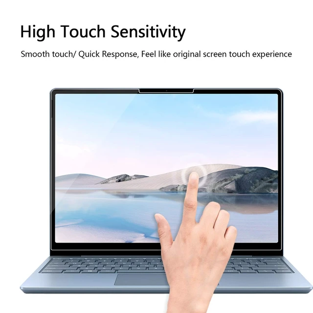 Alt view image 5 of 7 - Tempered Glass Screen Protector for Surface Laptop Go 2 12.4 inch 2022, 9H Hardness, Scratch Resist,HD Transparent, Also For Microsoft Surface Go 2020