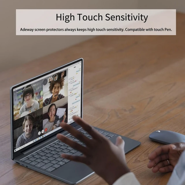 Alt view image 7 of 7 - Tempered Glass Screen Protector for Surface Laptop Go 2 12.4 inch 2022, 9H Hardness, Scratch Resist,HD Transparent, Also For Microsoft Surface Go 2020