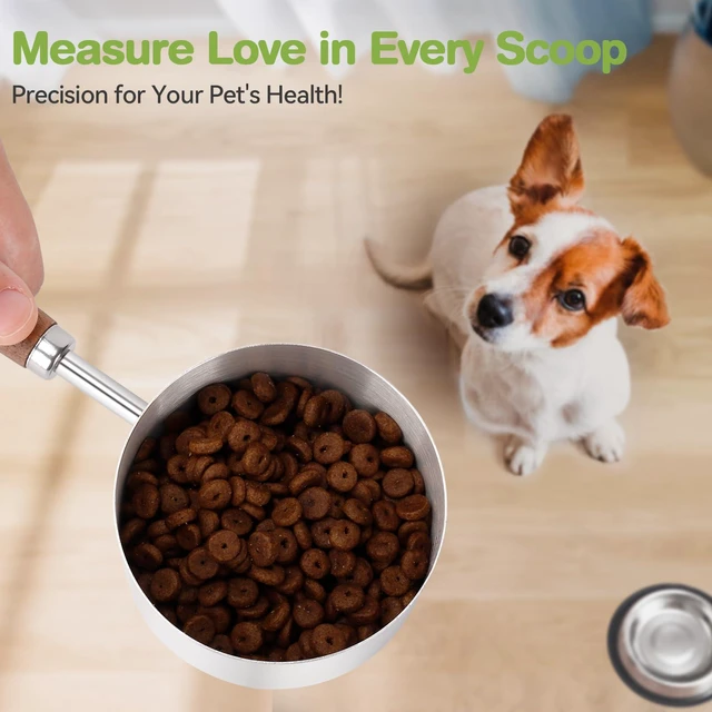 Alt view image 7 of 7 - Dog-Cat Food-Scoop Measuring-Cup - 304 stainless steel material.1-Cup capacity. Precision scale measurements