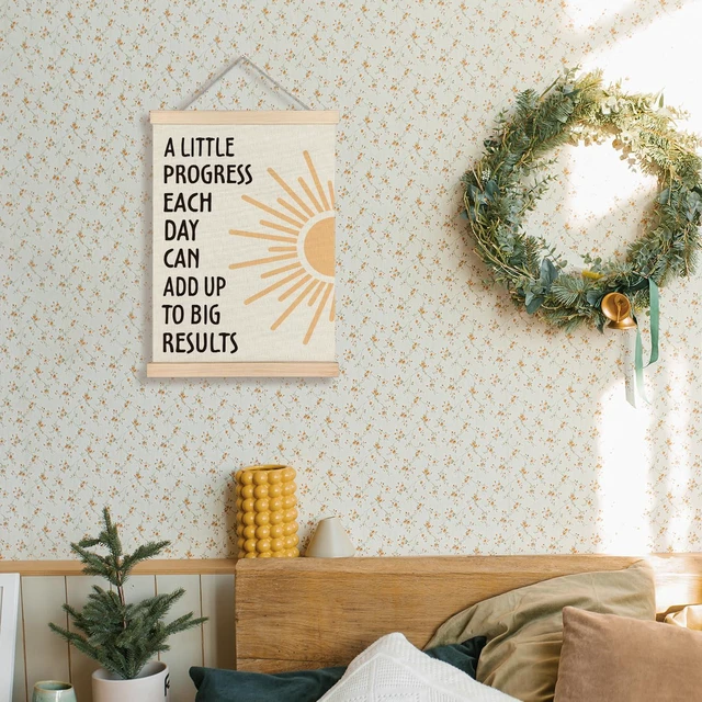 Alt view image 2 of 6 - Positive Affirmations Wall Decor, Inspirational Add Up to Big Results Office Wall Art, Motivational Quotes Wall Art for Office Classroom Home, 12x16