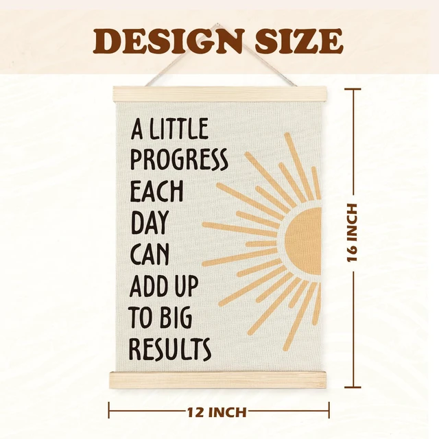 Alt view image 6 of 6 - Positive Affirmations Wall Decor, Inspirational Add Up to Big Results Office Wall Art, Motivational Quotes Wall Art for Office Classroom Home, 12x16