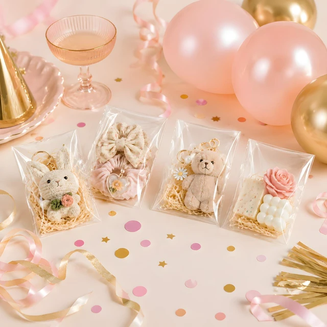 Alt view image 4 of 7 - 3x5 in Small Cellophane Treat Bags, Self-Sealing, 100 Pcs | Mini Clear Plastic Candy Bags for Small Cookie, Party Favor, Snack, Goodie, Jewelry, Stickers, Beads and Product