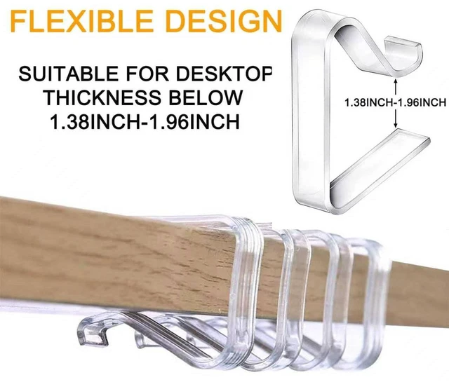 Alt view image 3 of 7 - 24 Pieces Transparent Clear Tablecloth Clips, Plastic Table Cloth ClipsWindproof Table Cover Holder ClampsTable Cloth Holder for Home Wedding Party Christmas Outdoor Indoor Picnic Camping(Large)