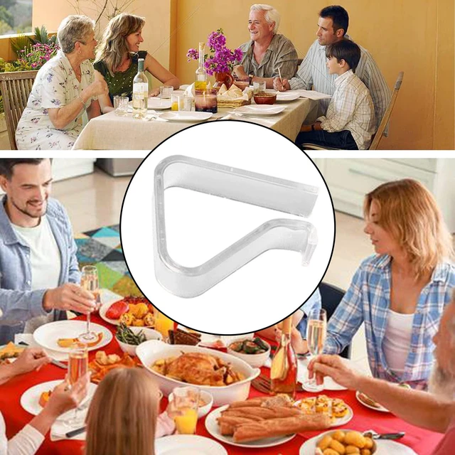 Alt view image 7 of 7 - 24 Pieces Transparent Clear Tablecloth Clips, Plastic Table Cloth ClipsWindproof Table Cover Holder ClampsTable Cloth Holder for Home Wedding Party Christmas Outdoor Indoor Picnic Camping(Large)
