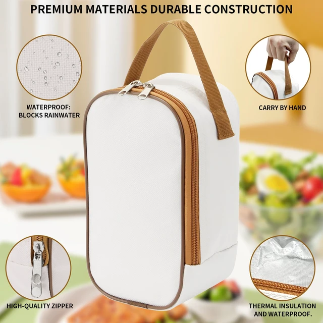 Alt view image 5 of 7 - Side-Opening Mason Salad Jar Portable Storage Bag Durable Insulated Tot | Side-Opening Salad Pod Mason Salad Jar Durable Insulated Tote Bag for Safe Transport&Temperature Retention for Office/Travel