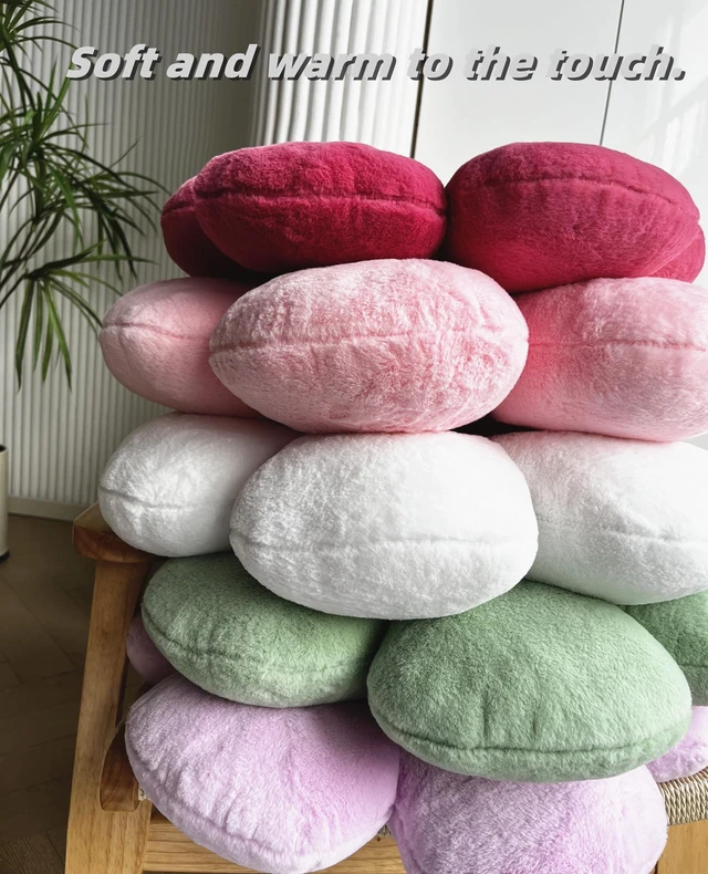 Alt view image 6 of 6 - Flower Pillow,15.7In Cute Daisy Pillow Pink Throw Pillows | Decorative Pillows,Plush,PP Cotton Filling,Flower Shaped,Seating Cushion,for Sofa Couch Bed,Spring Cute Home Decor