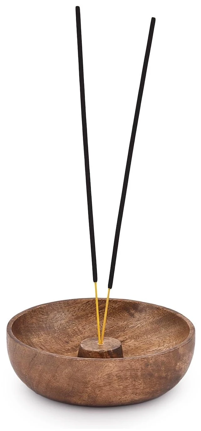 Main image of Incense Burner Stick Holder Bowl, Ash Catcher Bowl for Home Décor, Meditation, Yoga (5" x 5" x 1.5")
