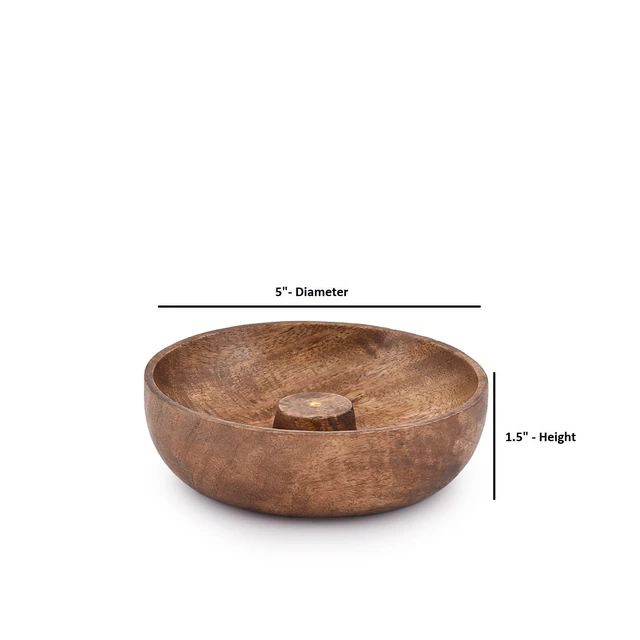 Alt view image 5 of 5 - Incense Burner Stick Holder Bowl, Ash Catcher Bowl for Home Décor, Meditation, Yoga (5" x 5" x 1.5")