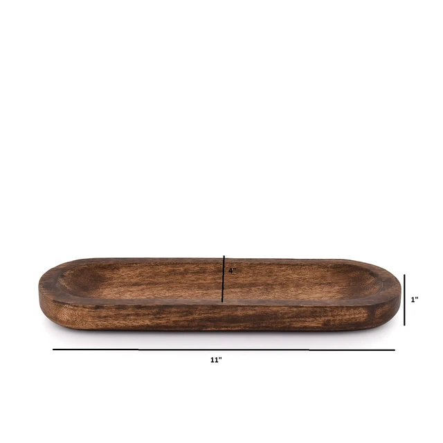 Alt view image 4 of 4 - Incense Burner Stick Holder Ash Catcher Wooden Handmade Modern Gift Wood Home Decor Size (11" X 4" X 1")