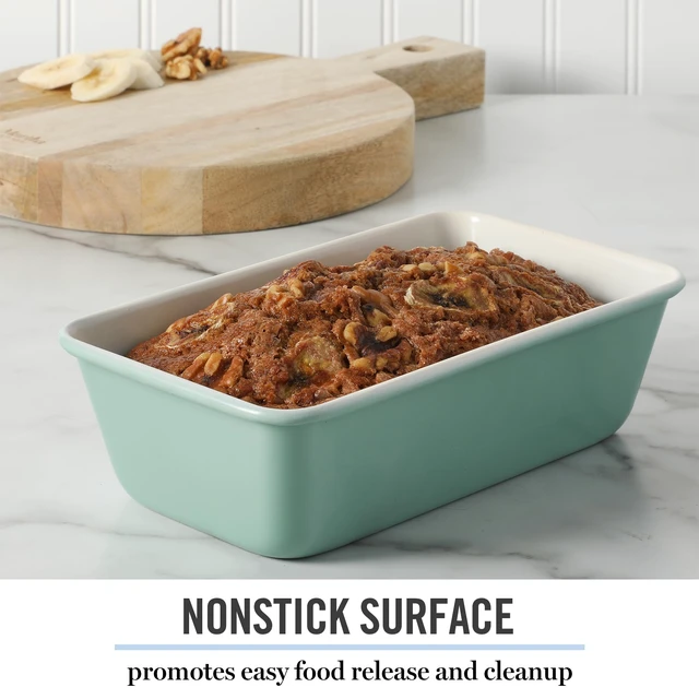 Alt view image 2 of 5 - Gallen 9 Inch Nonstick Carbon Steel Loaf Pan Teal, Durable Bakeware for Even Baking and Easy Release