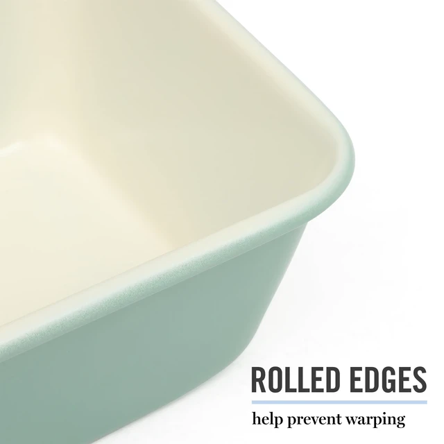 Alt view image 4 of 5 - Gallen 9 Inch Nonstick Carbon Steel Loaf Pan Teal, Durable Bakeware for Even Baking and Easy Release