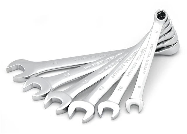 Alt view image 4 of 6 - Hyper Tough 6-Piece Chrome Vanadium Metric Combination Wrench Set