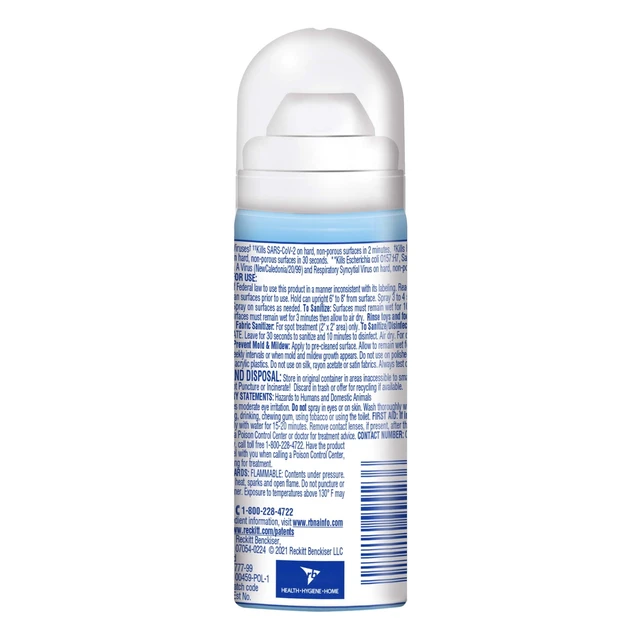 Alt view image 6 of 6 - Lysol to Go Travel Size Disinfectant Spray, Crisp Linen, 1.5fl oz