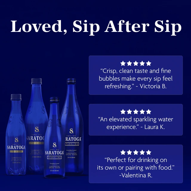 Alt view image 3 of 6 - Saratoga Sparkling Spring Water, 16 fl oz, 6-Pack Plastic Bottles