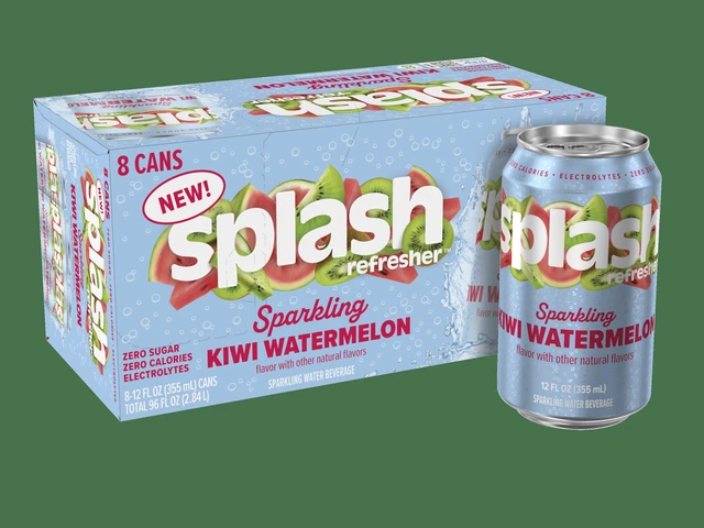 Main image of Splash Blast Sparkling Can 12 fl oz Kiwi Watermelon 8-Pack