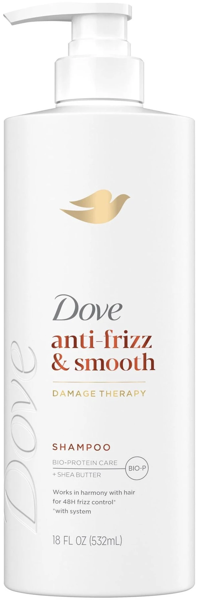 Main image of Dove Anti Frizz Smooth Shampoo with Bio-Protein Care Technology and Shea Butter, 18 Fl Oz