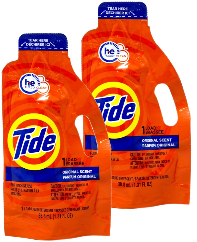 Main image of Tide Ultra Concentrated Laundry Detergent and Washing Soap, Travel Size, 2 Pack, 1.31 fl oz