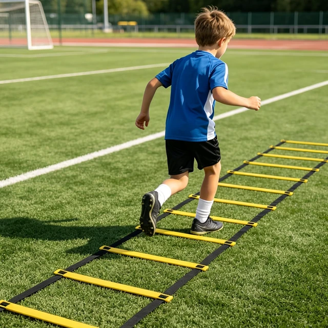 Alt view image 7 of 7 - 20ft 12 Rung Agility Ladder Speed Training Kit