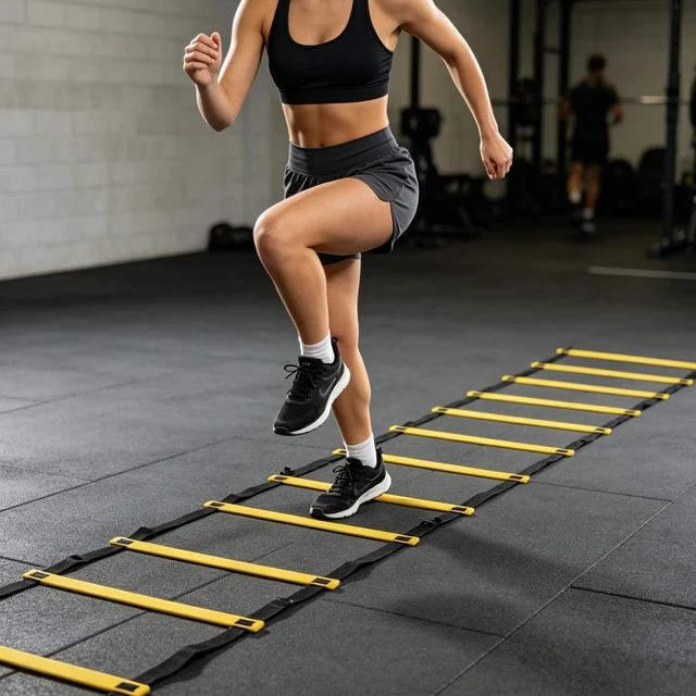 Alt view image 2 of 7 - 20ft 12 Rung Agility Ladder Speed Training Kit