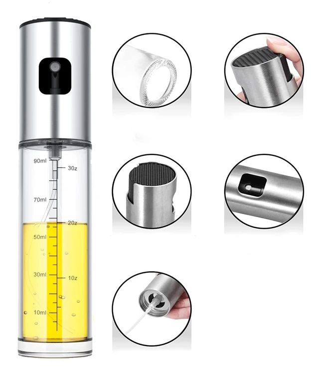 Alt view image 3 of 6 - NIKKIER 100ml Olive Oil Spritzer for Cooking, Air Fryer, Salad, BBQ, Roasting