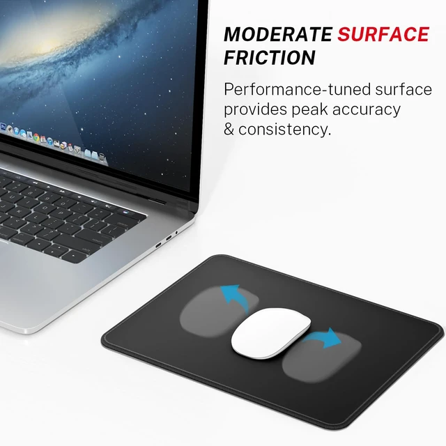 Alt view image 6 of 6 - MROCO Essential Office & Gaming Mouse Pad 30% Larger 8.5x11 Inches Black