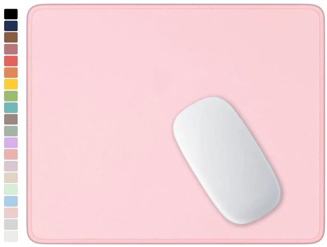 Main image of Hsurbtra Pink Mouse Pad 10.2 x 8.3 Inch, Premium-Textured Square Stitched Edge Anti-Slip Waterproof Rubber Computer Mat for Office Gaming Laptop Women Kids