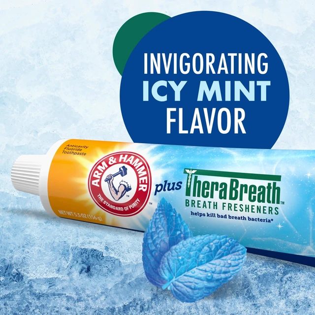 Alt view image 4 of 6 - ARM & HAMMER Plus TheraBreath Toothpaste Icy Mint 5.5oz 2-Pack