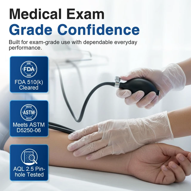 Alt view image 4 of 5 - Schneider Vinyl Exam Disposable Gloves, Latex Free
