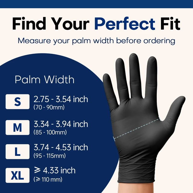 Alt view image 4 of 6 - Supmedic Soft Max Disposable Nitrile Exam Gloves, Powder-Free Black, 100 Ct