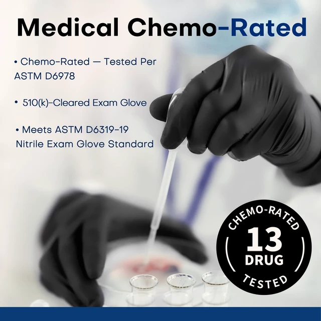Alt view image 3 of 6 - Supmedic Soft Max Disposable Nitrile Exam Gloves, Powder-Free Black, 100 Ct