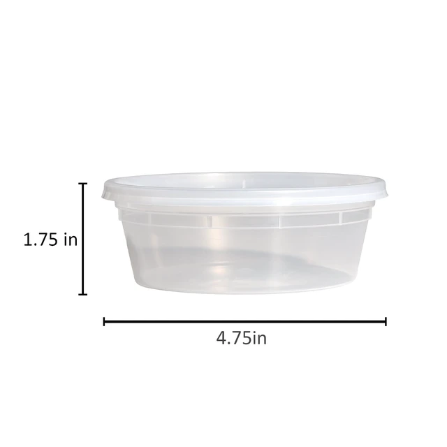 Alt view image 4 of 6 - Mainstays 40-Piece 8oz Plastic Deli Container Set, 20 Containers & 20 Lids