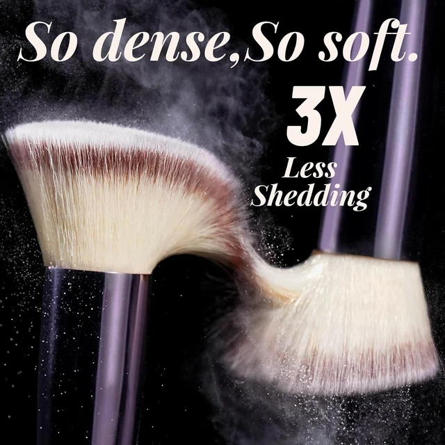 Alt view image 3 of 6 - BS-MALL Makeup Brush Set 18 Pcs Professional Foundation, Powder, Concealer, Eyeshadow, Blush Synthetic Brushes with Labeled Instruction, Black Case, Upgraded Version