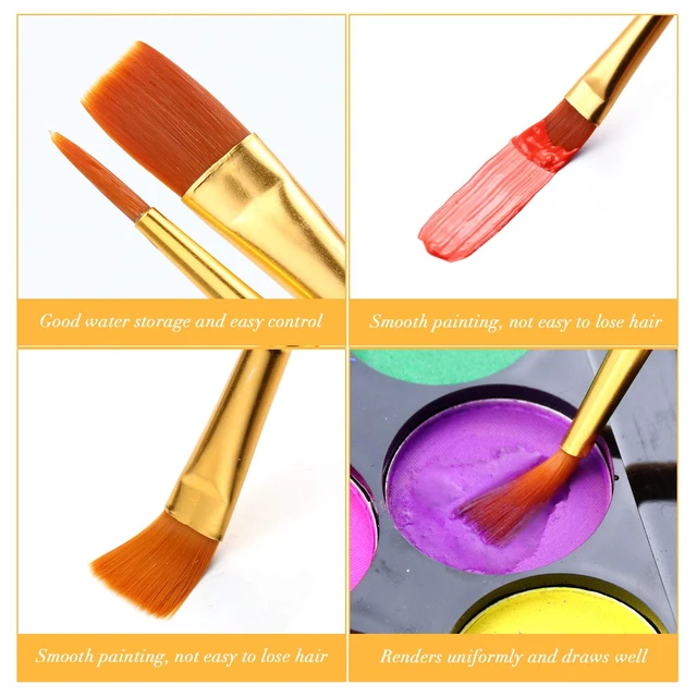 Alt view image 5 of 6 - AROIC 10 Pcs Paint Brushes Set for Acrylic, Oil, Watercolor Painting