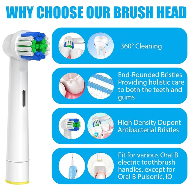 Alt view image 2 of 5 - Oral B Braun Compatible Replacement Toothbrush Heads, 12 Pcs