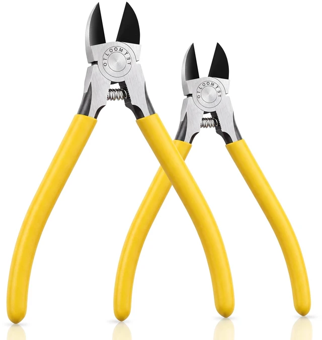 Main image of OTLOOMTBT 2-Piece 6-Inch & 5-Inch Wire Cutters Compact Flush Cut Pliers Set