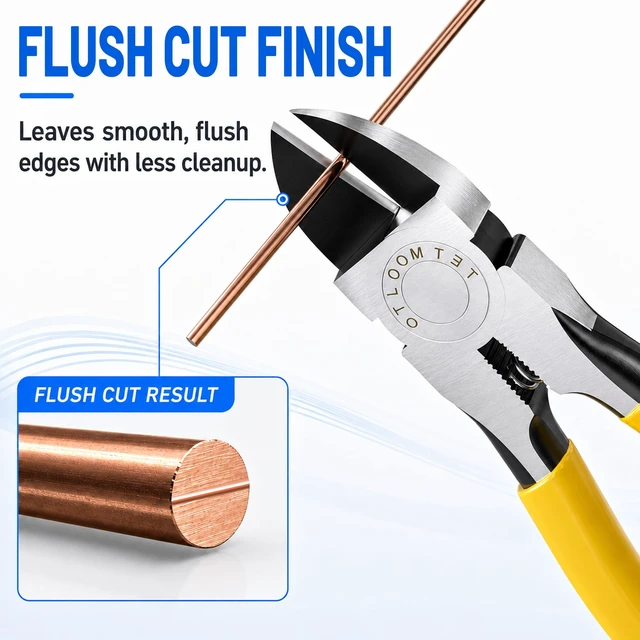 Alt view image 5 of 7 - OTLOOMTBT 2-Piece 6-Inch & 5-Inch Wire Cutters Compact Flush Cut Pliers Set