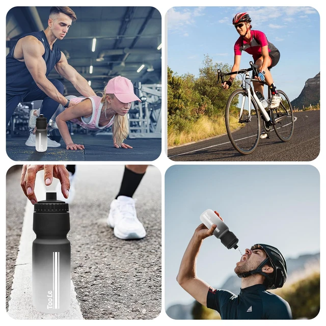 Alt view image 2 of 7 - TooLe Bike Water Bottle 24oz, Squeeze Leakproof BPA Free