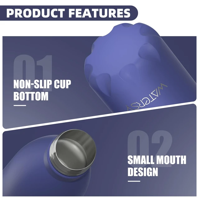 Alt view image 3 of 6 - WATERSY 17oz Stainless Steel Insulated Water Bottle