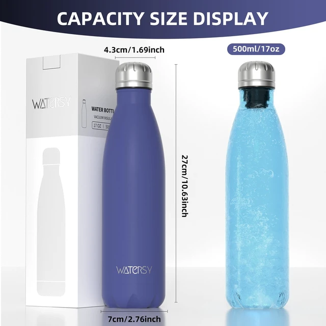 Alt view image 6 of 6 - WATERSY 17oz Stainless Steel Insulated Water Bottle