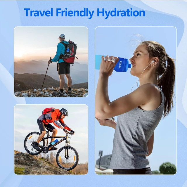 Alt view image 7 of 7 - 24oz Leak Proof BPA Free Squeeze Bike Water Bottle
