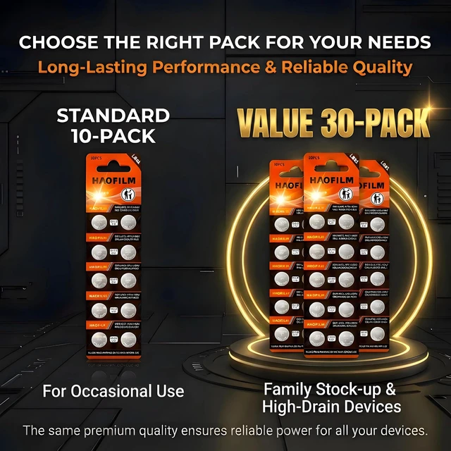 Alt view image 4 of 7 - HAOFILM LR41 Button Batteries 10-Pack AG3 392 384 SR41 1.5V