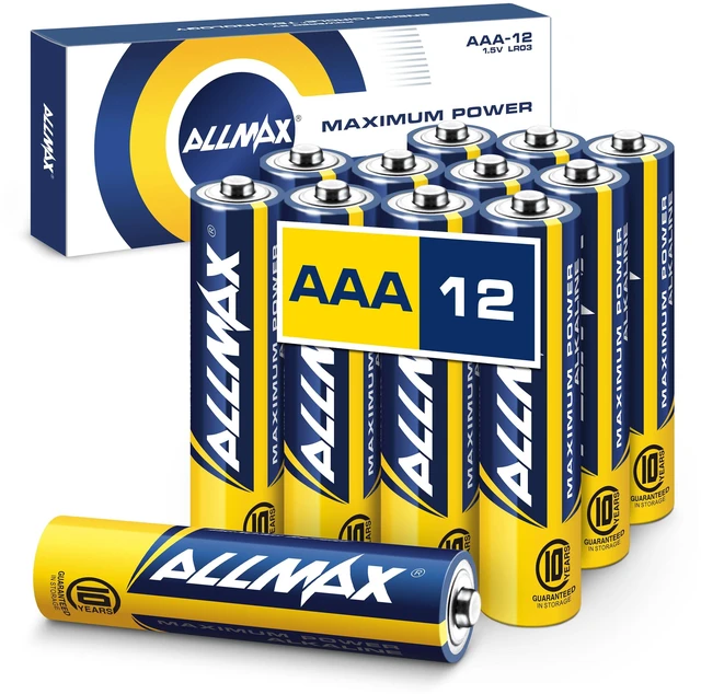 Main image of Allmax AAA Alkaline Batteries, 1.5V, 12 Count