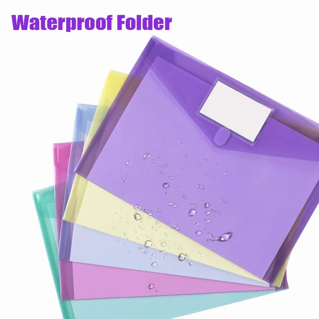 Alt view image 3 of 7 - Sooez 10 Pack Clear Poly Envelopes and Plastic File Folders, A4 Pouch