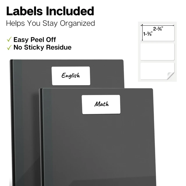 Alt view image 2 of 6 - Dunwell Plastic 2-Pocket Folders with 3 Prongs, 2 Pack, Black, Poly