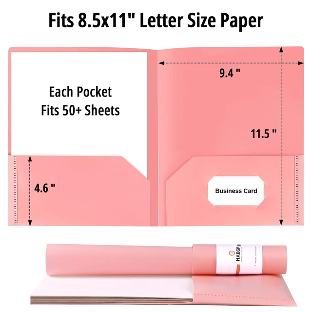 Alt view image 5 of 6 - 6 Pack Pastel Colored File Folders with Pockets, Plastic
