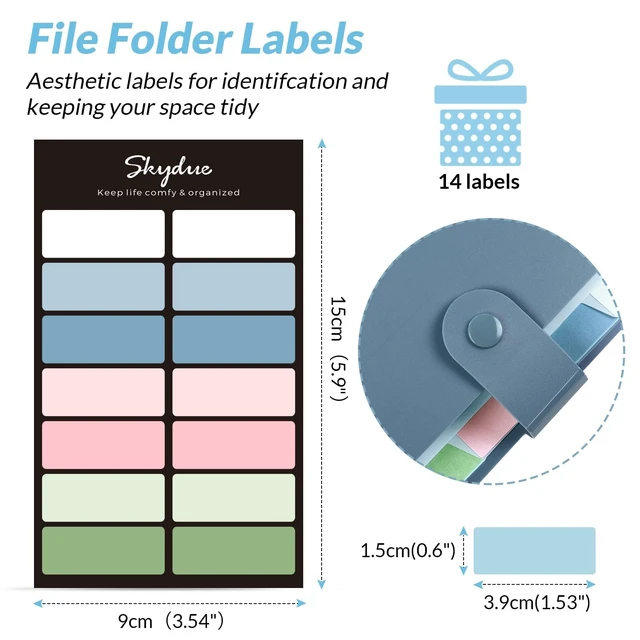 Alt view image 5 of 6 - SKYDUE Expanding File Organizer, 8-Pocket Accordion File Folder with Labels, Portable Document Organizer for Home Office School, Letter Size, Blue