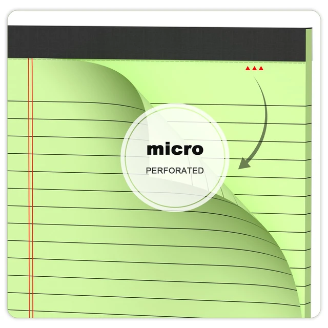 Alt view image 2 of 7 - 5 Pack Small Note Pads 5x8 Inches College Ruled Perforated Legal Pads 30 Sheets Each for School and Office Supplies